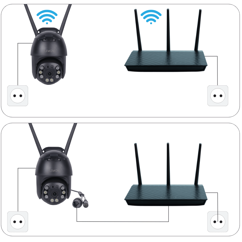 Kamera wifi zewnętrzna do monitoringu QW25B czarna